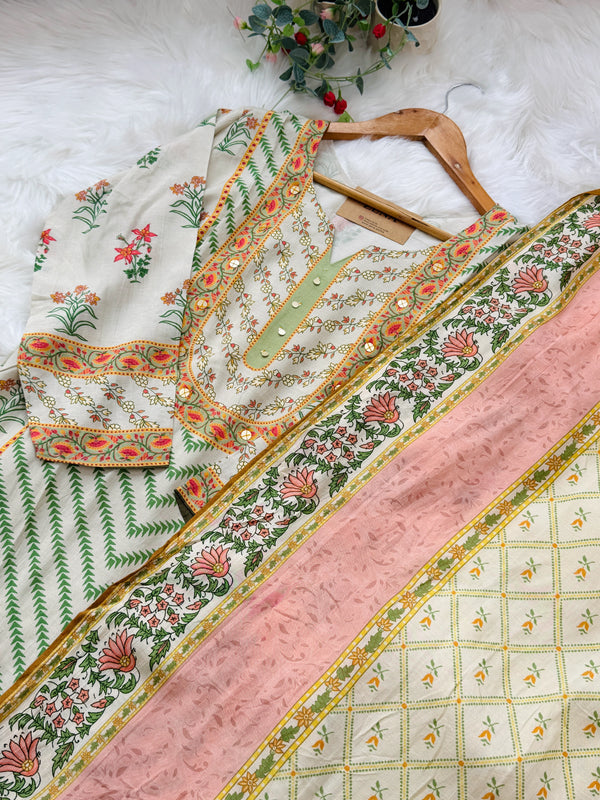 ✨ Pure Muslin Kurti Set ✨