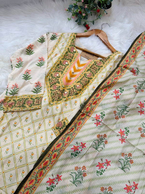 ✨ Pure Muslin Kurti Set ✨
