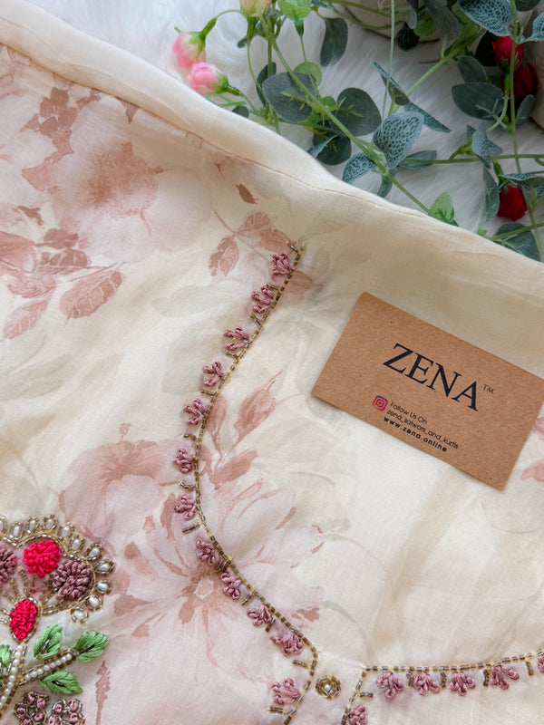 ✨ Pure Crepe Unstitched Suit with Chiffon Dupatta ✨