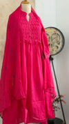 ✨ Pure Cotton Hand Detailed Anarkali Set ✨