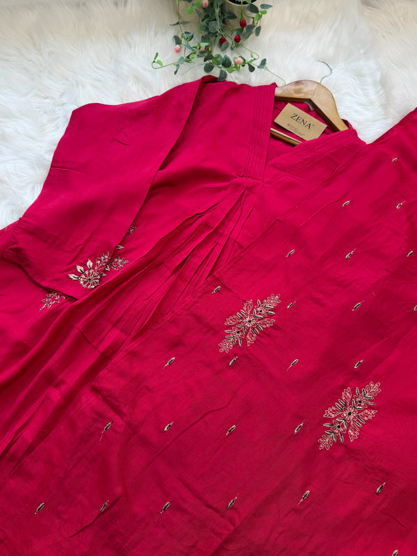 ✨ Mul Cotton Hand Detailed Anarkali Set ✨