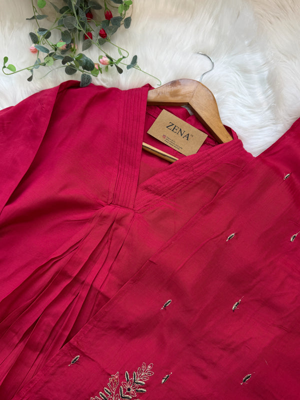 ✨ Mul Cotton Hand Detailed Anarkali Set ✨