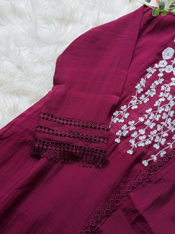Easy Cotton Embroidered Kurti Set