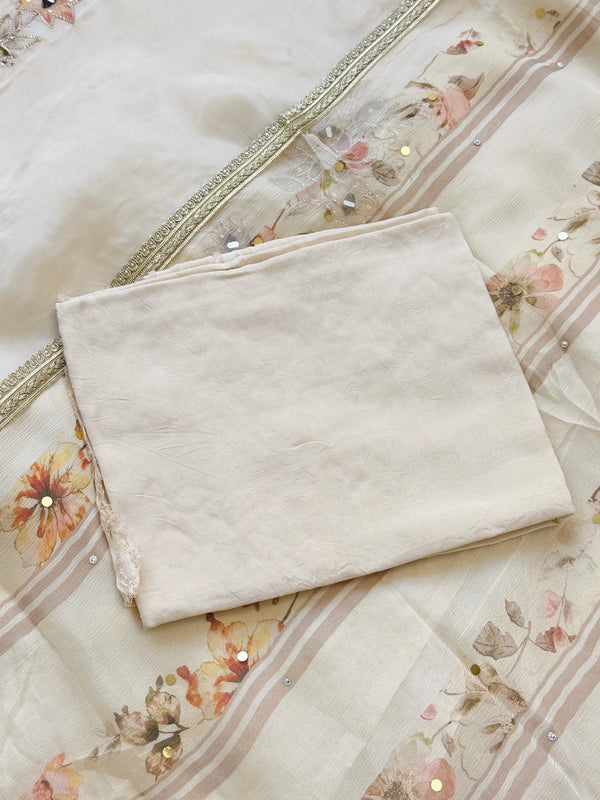 ✨ Premium Crepe Hand Detailed Unstitched Suit ✨
