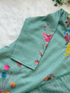 ✨ Pure Cotton Embroidered A-Line Kurti Set ✨
