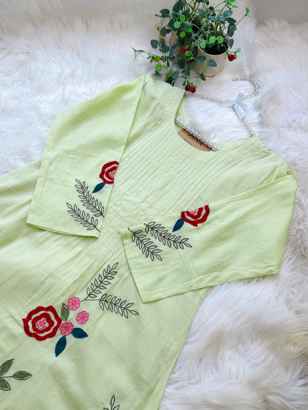 ✨ Pure Mul Cotton Embroidered Anarkali Set ✨