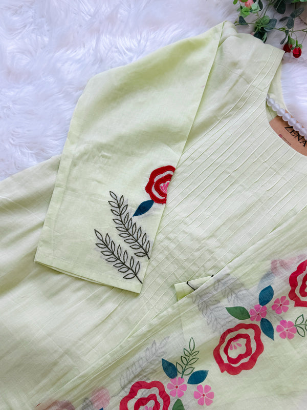 ✨ Pure Mul Cotton Embroidered Anarkali Set ✨