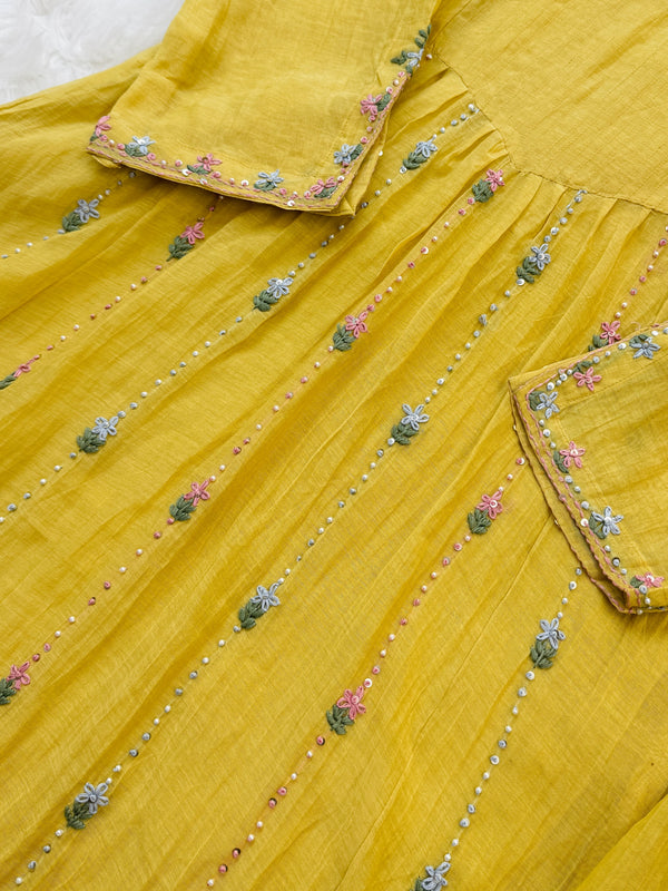✨ Pure Mul Chanderi Anarkali Set ✨