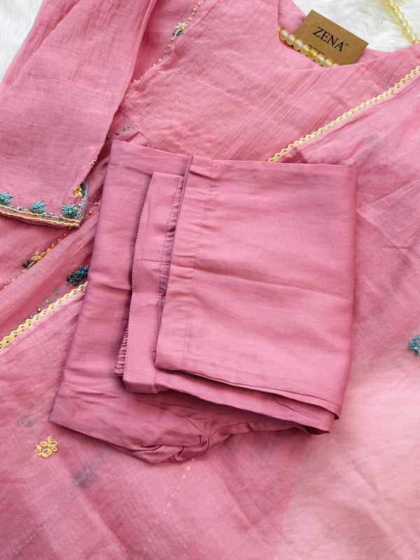 ✨ Pure Mul Chanderi Anarkali Set ✨