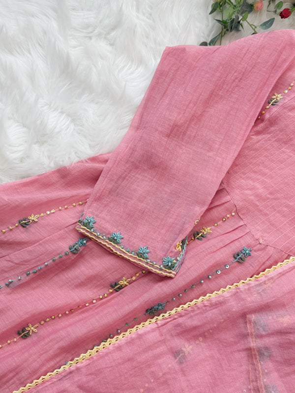 ✨ Pure Mul Chanderi Anarkali Set ✨