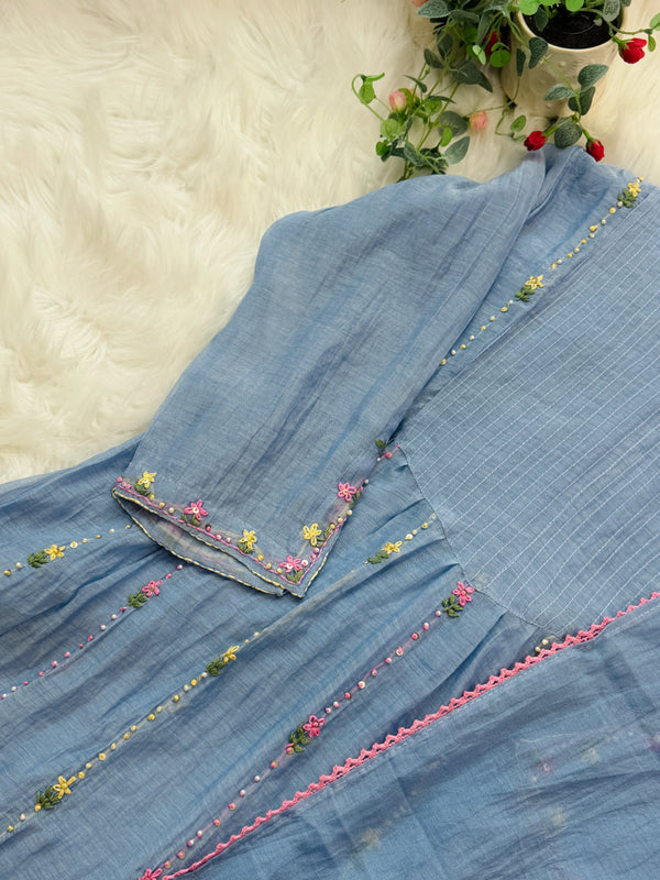 ✨ Pure Mul Chanderi Anarkali Set ✨