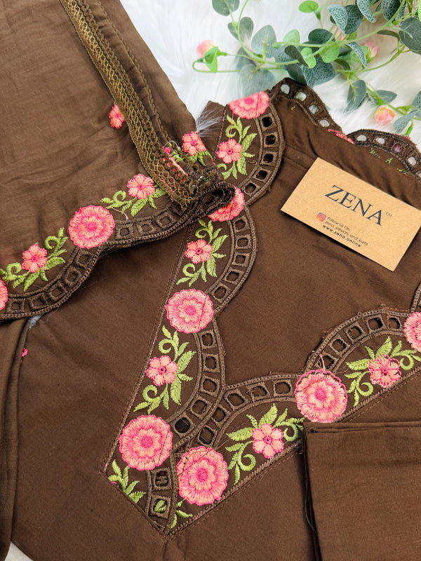 ✨ Pure Cotton Embroidered Kurti Set ✨