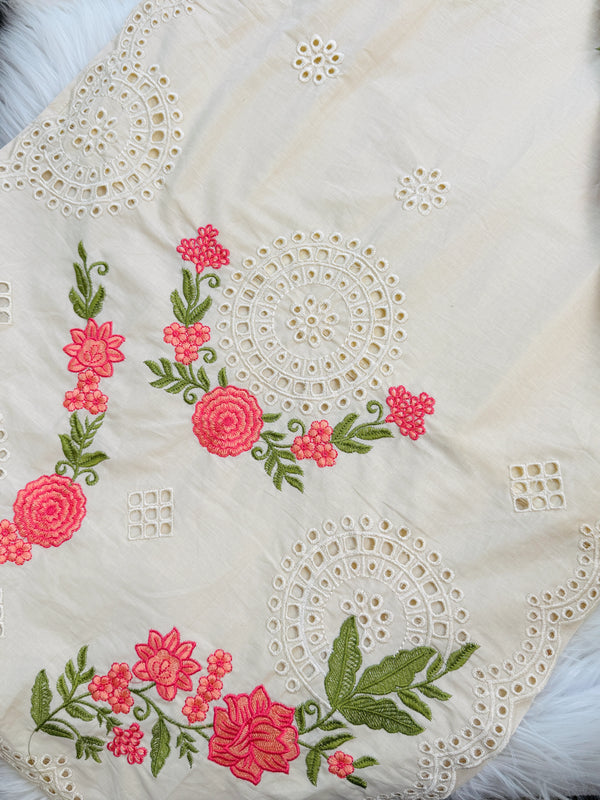 ✨ Pure Cotton Embroidered Kurti Set ✨