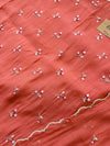 ✨ Malai Chanderi Embroidered Unstitched Suit ✨