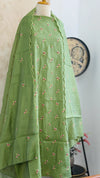 ✨ Malai Chanderi Embroidered Unstitched Suit ✨