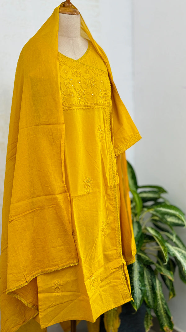 ✨ Pure Cotton Embroidered Kurti Set ✨