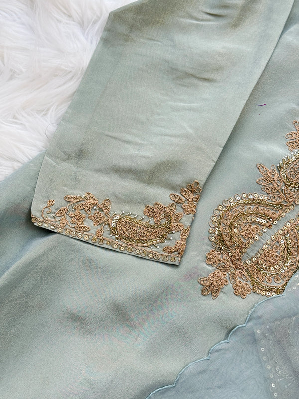 ✨ Tissue Silk Embroidered Suit ✨