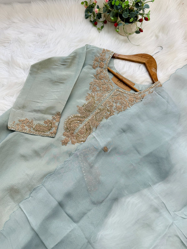 ✨ Tissue Silk Embroidered Suit ✨