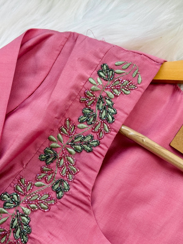 ✨ Soft Silk Embroidered Anarkali Set ✨