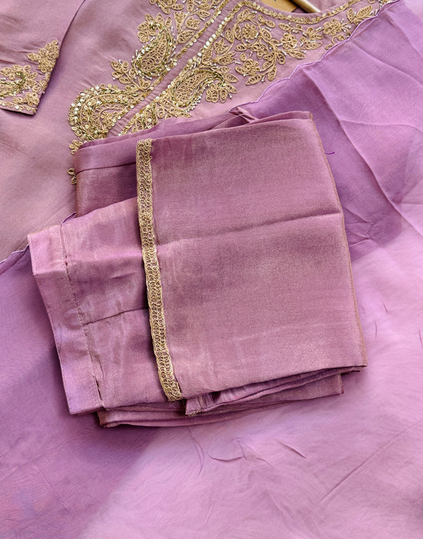 ✨ Tissue Silk Embroidered Kurti Set ✨