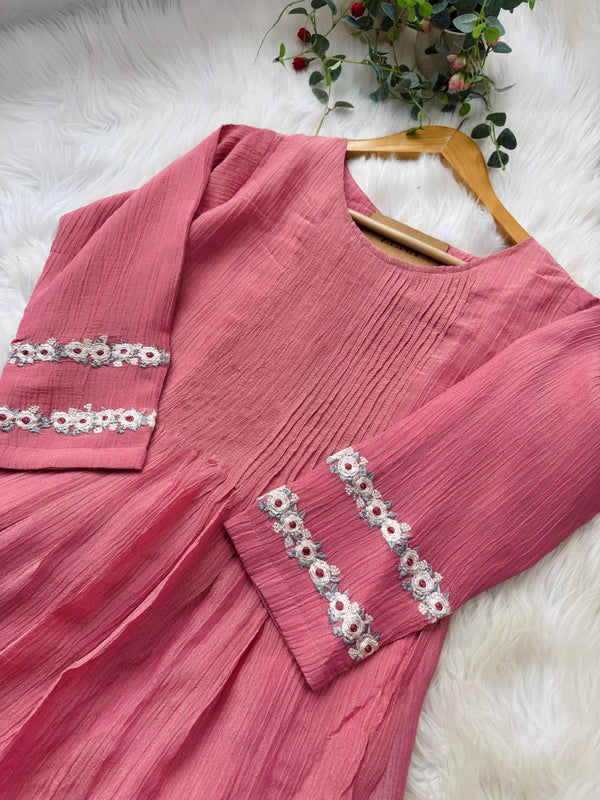 ✨ Crush Silk Embroidered Anarkali ✨