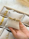 Gold-Plated Anti-Tarnish Stainless Steel Stone Bangle ✨