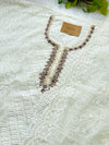 Unstitched Georgette Khatli Work Hand Detailed Kurti Set with Georgette Dupatta