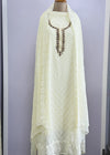 Unstitched Georgette Khatli Work Hand Detailed Kurti Set with Georgette Dupatta