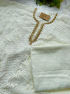 Unstitched Georgette Khatli Work Hand Detailed Kurti Set with Georgette Dupatta