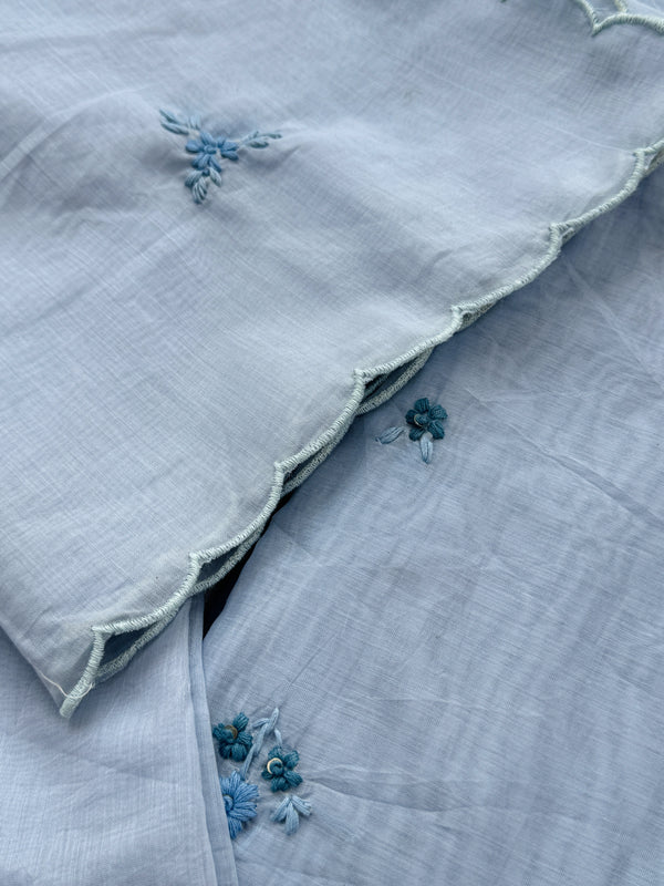 Mul Chanderi Unstitched Suit with Embroidery Details