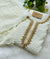 Unstitched Georgette Khatli Work Hand Detailed Kurti Set with Georgette Dupatta
