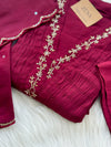 Mul Chanderi Hand Detailed Anarkali Set – Elegant Festive Wear