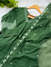 Mul Cotton Embroidered Kurti Set