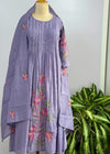Mul Chanderi Embroidered Anarkali Kurti Set – Timeless Elegance in Every Fold