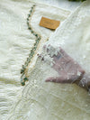 Unstitched Georgette Khatli Work Hand Detailed Kurti Set with Georgette Dupatta