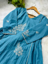 Mul Chanderi Embroidered Anarkali Kurti Set – Timeless Elegance, Effortless Style