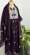 🌙 Mul Chanderi Embroidered Anarkali Set 🌙