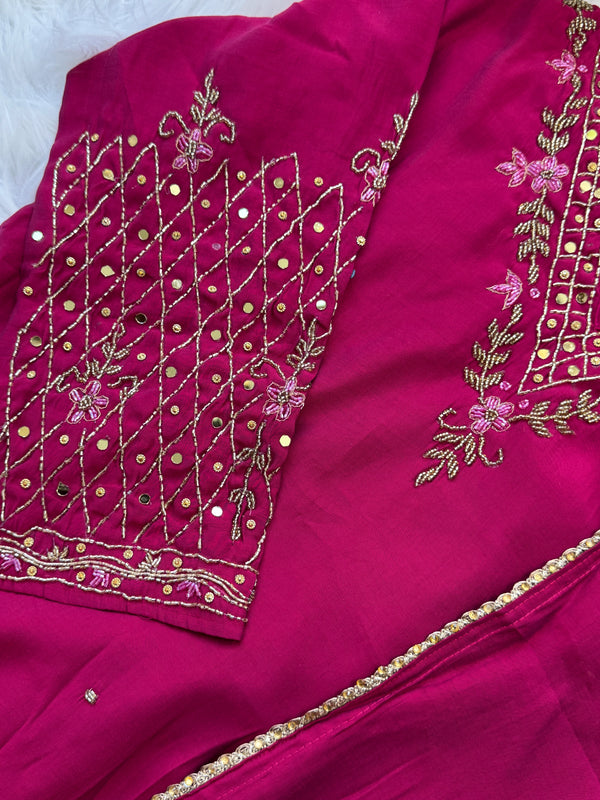 ✨ Organza Handwork Party Wear Suit ✨