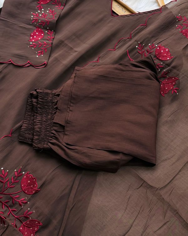 ✨ Glass Chanderi Kurti Set ✨