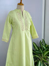 Premium Mul Cotton Handwork Kurti Set – French Knot Detailing