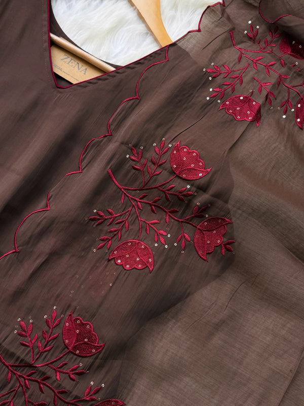 ✨ Glass Chanderi Kurti Set ✨