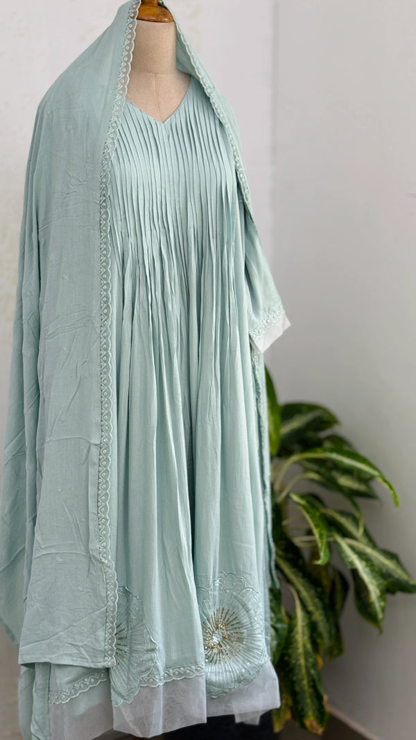 ✨ Ready-to-Wear Embroidered Anarkali Set ✨
