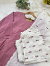 🌸 Pure Mul Cotton Embroidered Anarkali Set 🌸