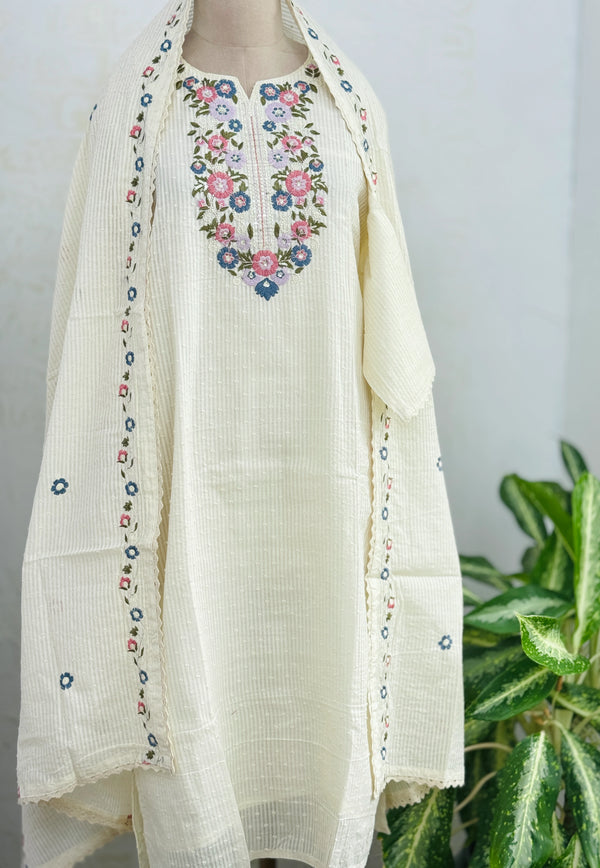 ✨ Pure Cotton Embroidered Party Wear Kurti Set ✨