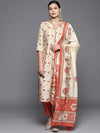 Off White Chanderi Yoke Embroidery Kurta