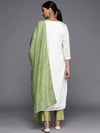 Off White Chanderi Yoke Embroidery Kurta