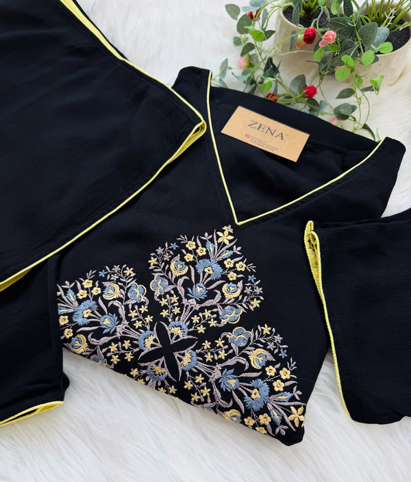 ✨ Pure Cotton Embroidered Kurti Set ✨