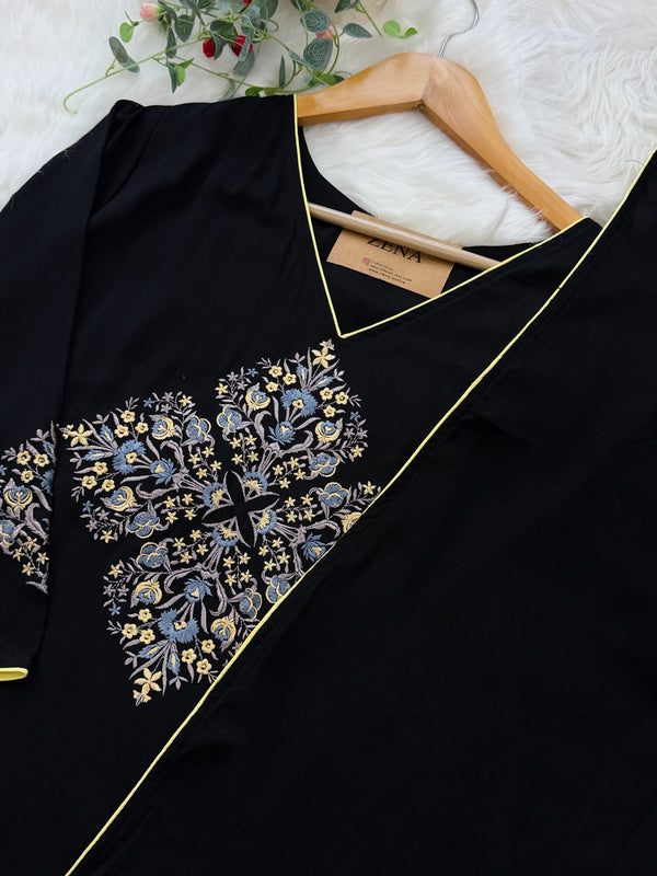 ✨ Pure Cotton Embroidered Kurti Set ✨