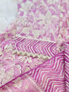 Pure Mul Cotton Hand-Embroidered Kurti Set – Soft Elegance in Sky Blue & Pink