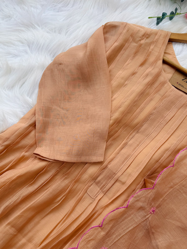 ✨ Mul Chanderi Handwork Anarkali Set ✨